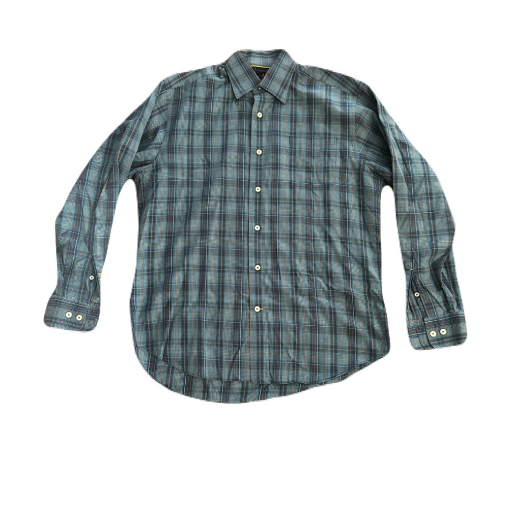 Robert Talbott Medium Multi Color Plaid Pattern B… - image 1